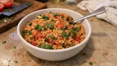 Taze reyhanla mis gibi: Domatesli reyhanlı bulgur pilavı tarifi