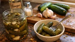 Limon tuzu olmadan kütür kütür kornişon turşusu: sirke ve kaya tuzuyla tam kıvamında