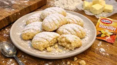 Ağızda dağılan basit un kurabiyesi: nişastayla pastane kıvamı