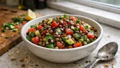 Mercimekli çoban salatası: tok tutan, ferah ve sosu tam kıvamında tarif