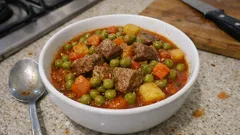 Düdüklüde etli bezelye yemeği: lokum gibi etle sulu, tam kıvamında ev yemeği