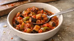 Tam kıvamında şakşuka: patlıcanı az yağ çektiren kızartma ve sos püf noktası