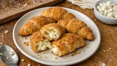 Hazır yufkadan peynirli kruvasan börek: galeta unuyla ekstra çıtır, 20 dakikada