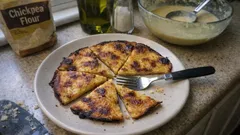 4 malzemeyle çıtır Socca: nohut unundan glutensiz fırın lezzeti