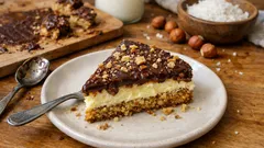 Bayat kekleri değerlendiren pratik pasta: muhallebili, çikolata kaplamalı tarif