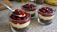 Kupta vişneli magnolia: topaksız krema ve ekşi vişne sosuyla tam kıvamında