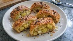 Dondurucuya uygun patatesli rulo börek: dışı çıtır, içi yumuşacık