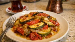 Fırında domatesli kabak: Az malzemeyle hafif, sulu ama dağılmayan tarif