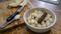 Tarçınlı armut kompostosu: az malzemeyle berrak ve ferah bir tarif