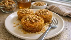 Muffin kalıbında cevizli kadayıf: soğuk şerbetle çıtır çıtır, tam kıvamında