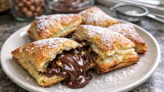 Çay saatine 20 dakikada çikolatalı milföy: dışı çıtır, içi akışkan