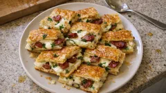 Hazır milföyle 25 dakikada çıtır börek: peynirli sucuklu pratik tarif