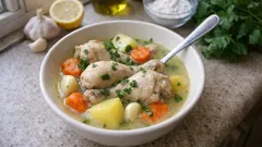 Tek tencerede terbiyeli tavuk haşlama: limonlu, hafif ve tam kıvamında