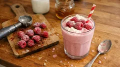 Dakikalar içinde frambuazlı milkshake: pürüzsüz kıvamın pratik yolu