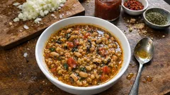 Ege usulü Heybeli çorba: kuru börülce ve kalın bulgurla tek tencerede tam kıvam