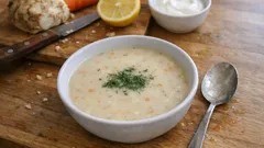 Lokanta usulü terbiyeli kereviz çorbası: yoğurtlu-limonlu, ipeksi kıvamıyla