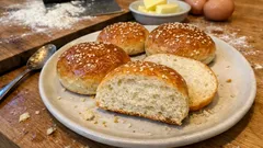 Pamuk gibi ev yapımı hamburger ekmeği: iki aşamalı mayayla tam kıvamında