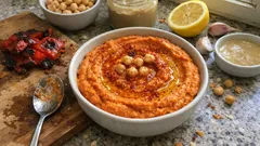 Köz biberli humus tarifi: az malzemeyle pürüzsüz, ekmek banmalık lezzet