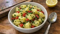 Körili Patates Salatası: Limonlu zeytinyağlı sosuyla ferah ve pratik meze