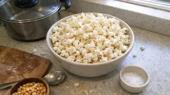 Tencerede yağsız patlamış mısır: çıtır çıtır oluyor, üstelik yağ eklemeden